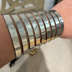 Modern sleek cuff bangle bracelet.